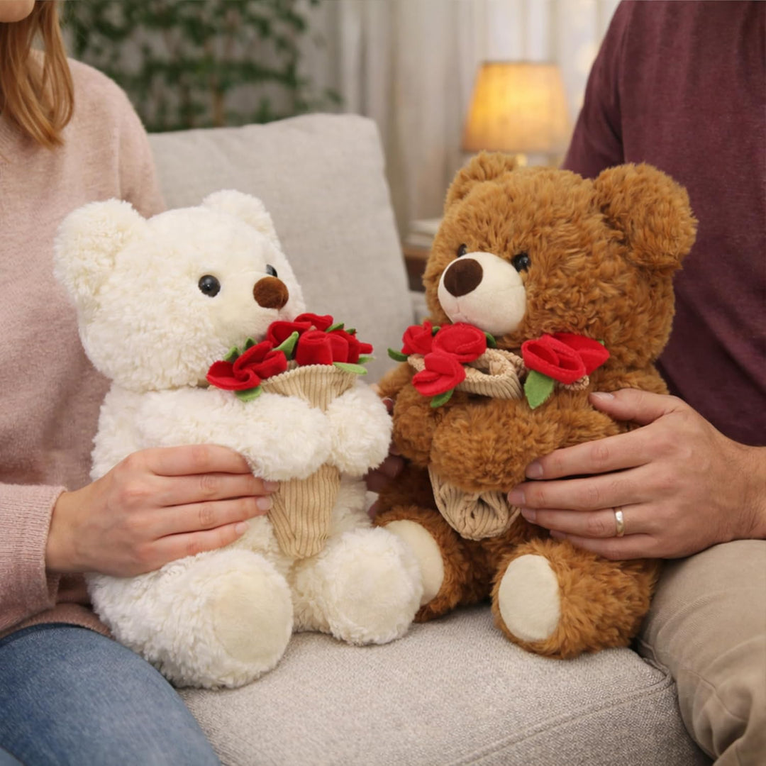 Ramo de peluche de oso de peluche de 11.8 pulgadas, ramo de peluche...