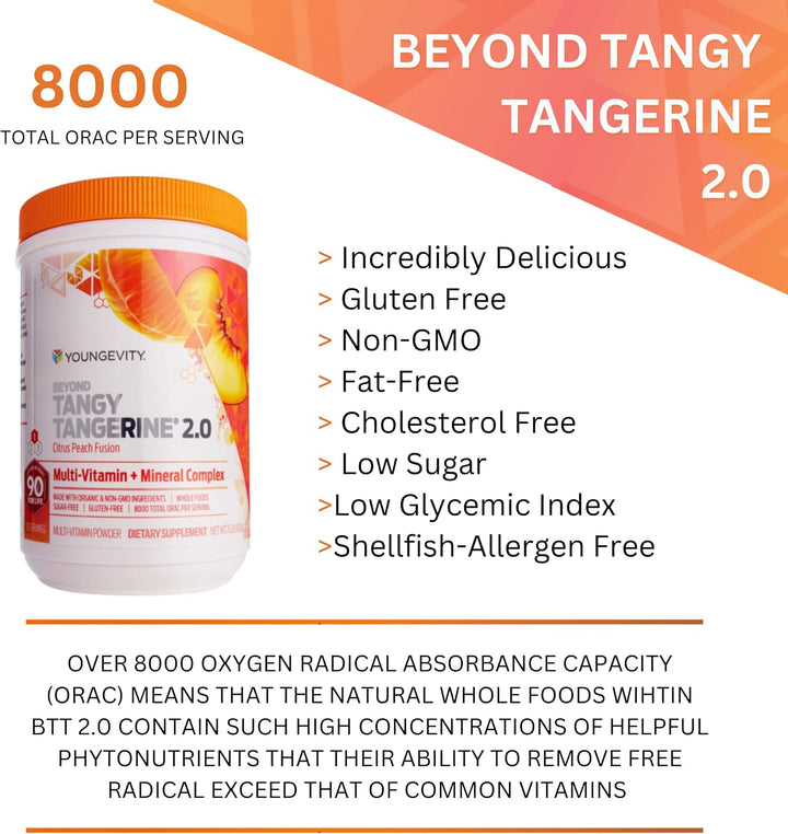 Youngevity Beyond Tangy Tangerine 2.0 Citrus Peach Ultimate Complej...