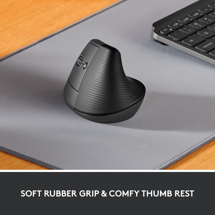 Logitech Lift - Mouse ergonómico vertical para mano izquierda, uso...
