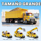 Paquete de 4 camiones de construcción de gran tamaño para niños de
