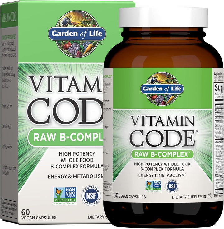 Garden of Life Complejo de vitamina B, 60 cápsulas veganas, vitamin...