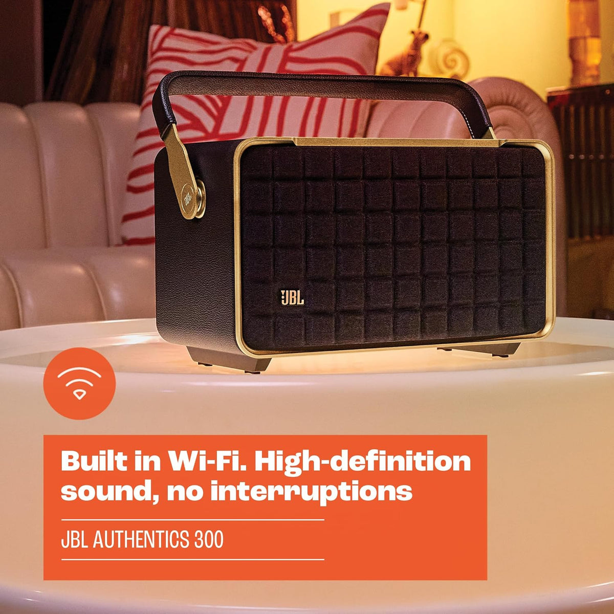 JBL Authentics 300 Altavoz Bluetooth inalámbrico portátil (blanco)