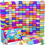 Air Dry Clay 210 Colores, Arcilla de Modelado para Niños, Arcilla Mágica DIY