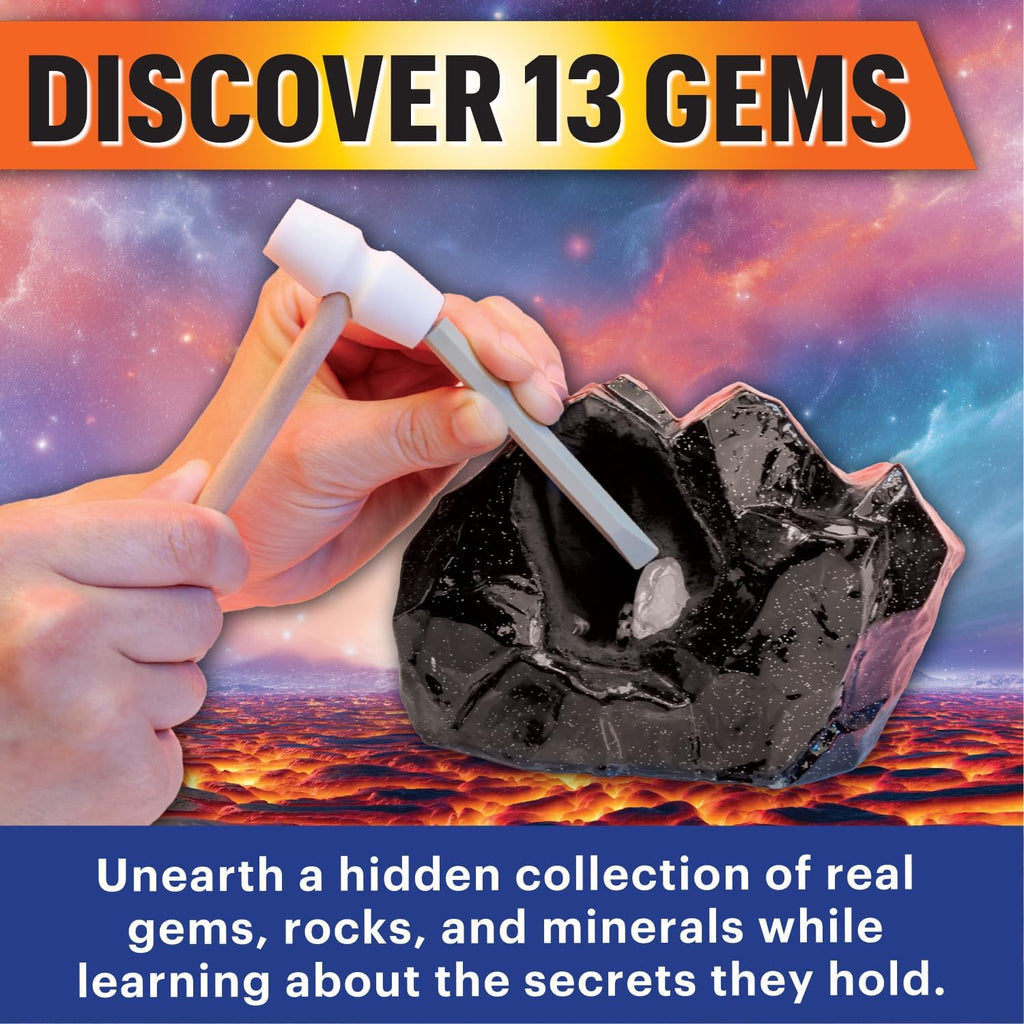 MindWare Kit de excavación de gemas para niños Nova Obsidian Excavation