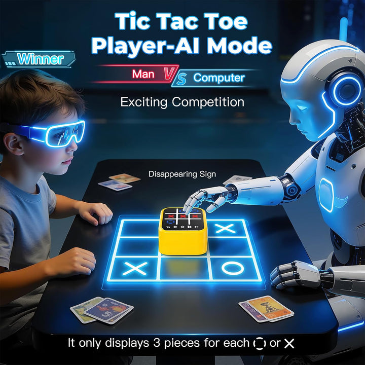 Niufuntek Caja de Juego Recargable de Tic Tac Toe con 5 Divertidos...