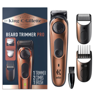 Recortadora de barba King C. Gillette PRO con 40 ajustes de longitu...