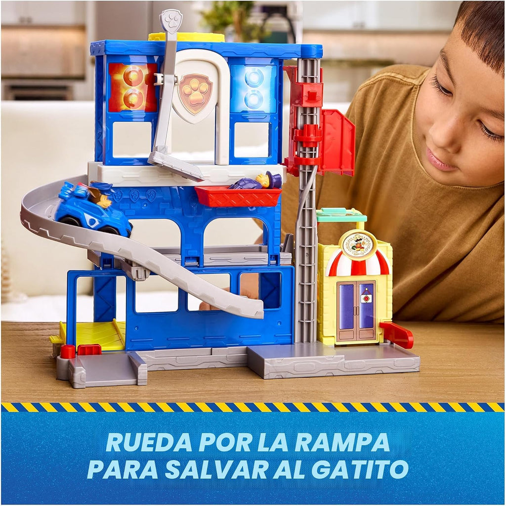 Paw Patrol: Pup Squad, Search & Rescue HQ Playset con vehículo y 2 figuras
