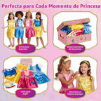 Disney Princess Baúl de Disfraces Deluxe 21 Piezas con Licencia Oficial [Exclusivo de Amazon]