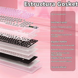 AULA F98 Pro V3 Teclado mecánico inalámbrico con pantalla y perilla...