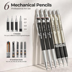 Nicpro Kit de 180 suministros de dibujo artístico, suministros de arte