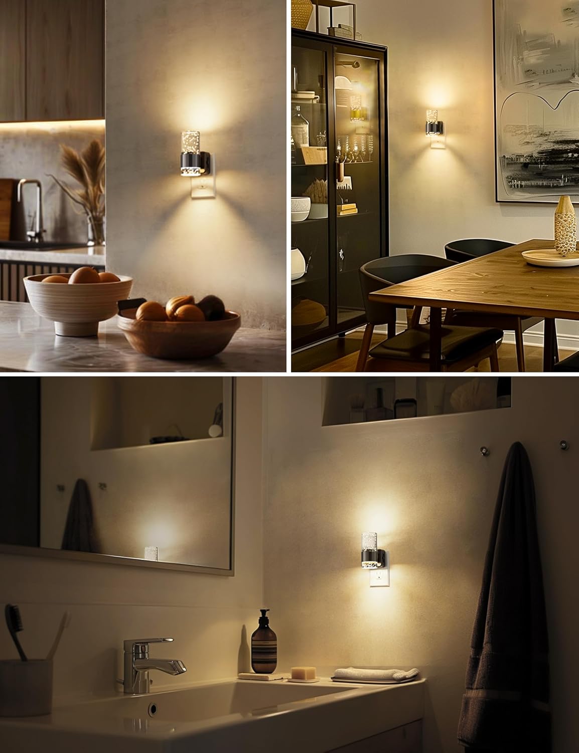 L LOHAS LED Luz nocturna, luces nocturnas regulables que se enchufan la