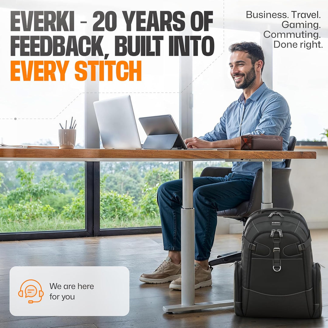 EVERKI Business 120 Pro 2 - Mochila para laptop de 40 litros con cu...