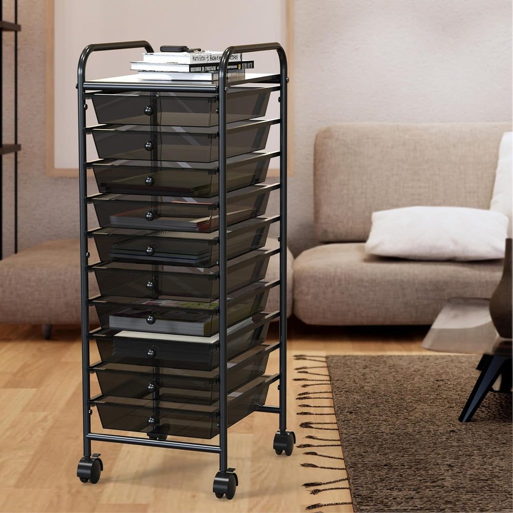 Lámpara Simple Houseware Organizador de carrito utilitario con ruedas con 10