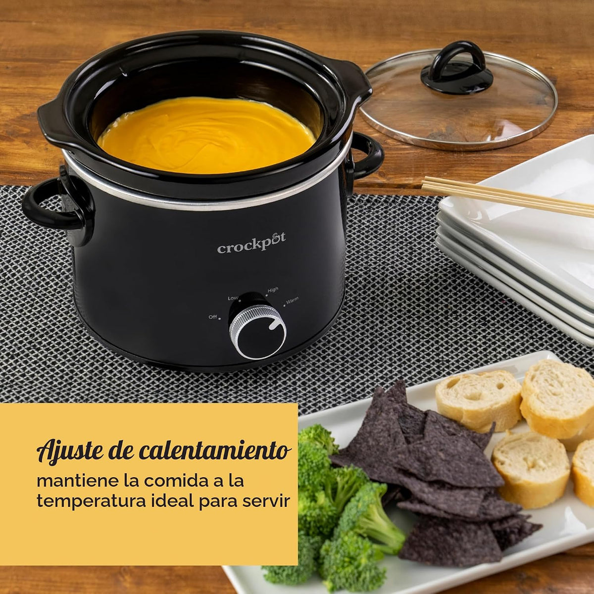 Crock-Pot. Olla de cocción lenta manual, Negro