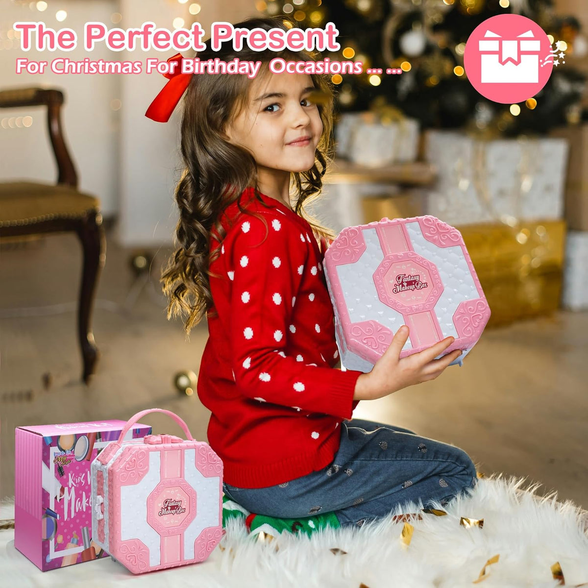 Juegos de maquillaje para niñas de 5 a 8 años, kit de maquillaje de...