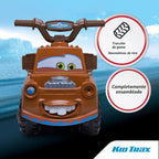 Kid Trax - Cuatriciclo eléctrico de juguete para montar con diseño de Tow Mate de Cars 3 de Disney para niños pequeños de 1 año y medio a 3 años y con peso máximo de 45 libras, batería de 6 voltios y