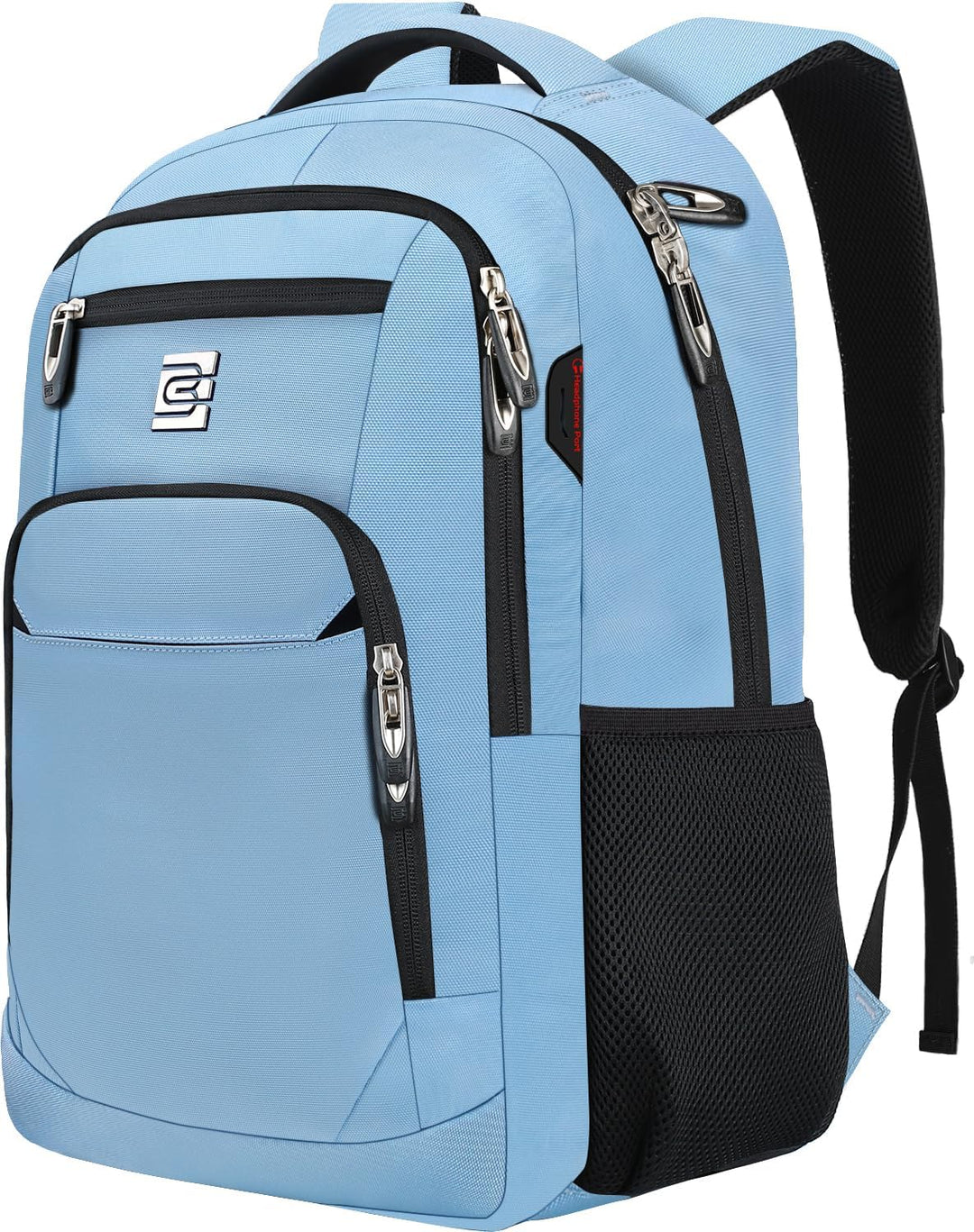 Mochila para Laptop Volher, Azul pálido, 15,6 pulg., Computadora po...