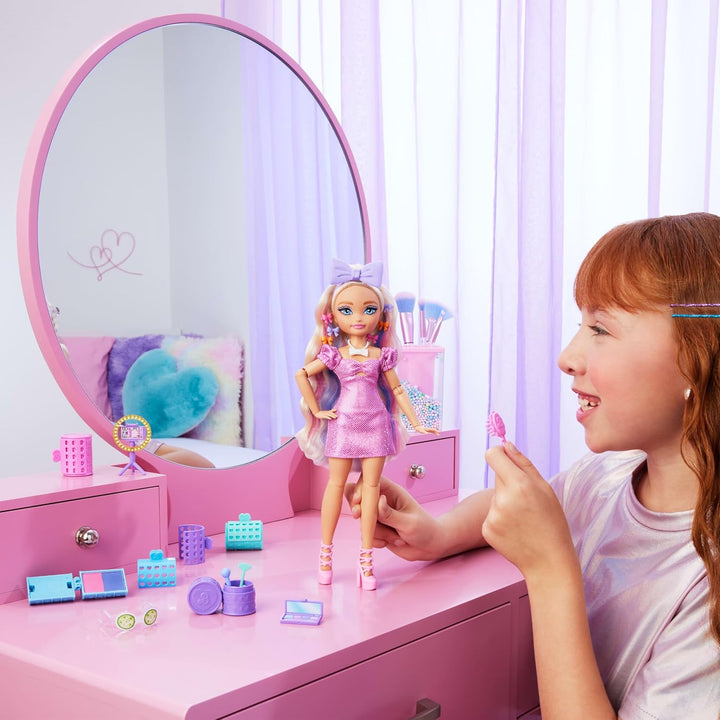 Muñeca de moda Barbie Dream GET Ready Malibu con cabello estilizado...