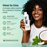 Whyte Enjuague bucal orgánico con aceite de coco para el mal alient...