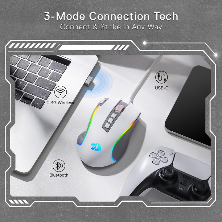 Redragon M612 PRO RGB Mouse para juegos, ratón óptico con cable\/in...