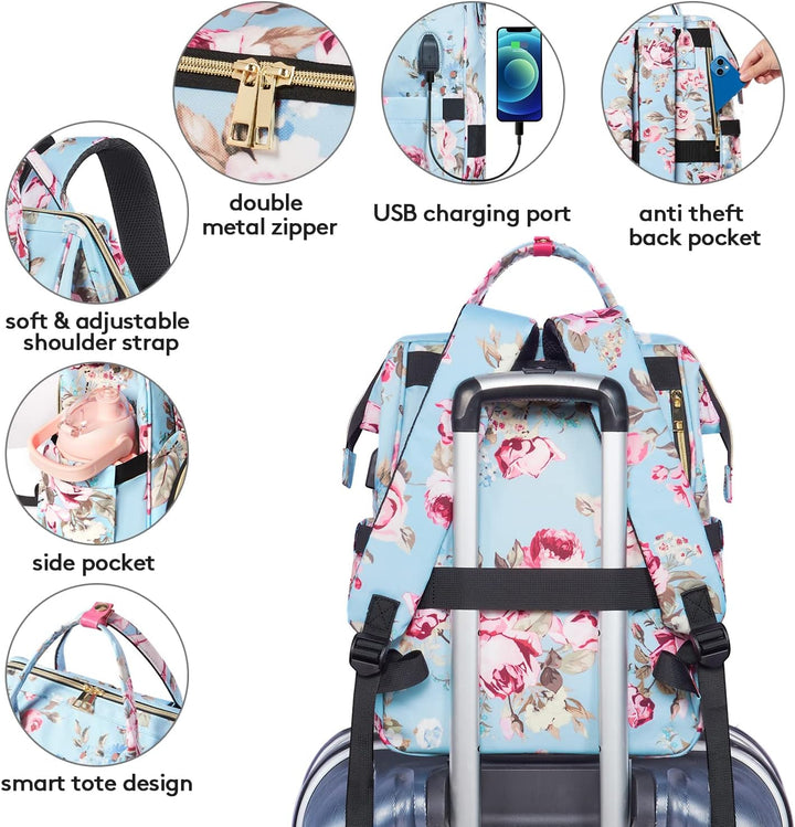 Kaome Mochila de Almuerzo para Laptop de 15.6 Pulgadas para Mujeres...