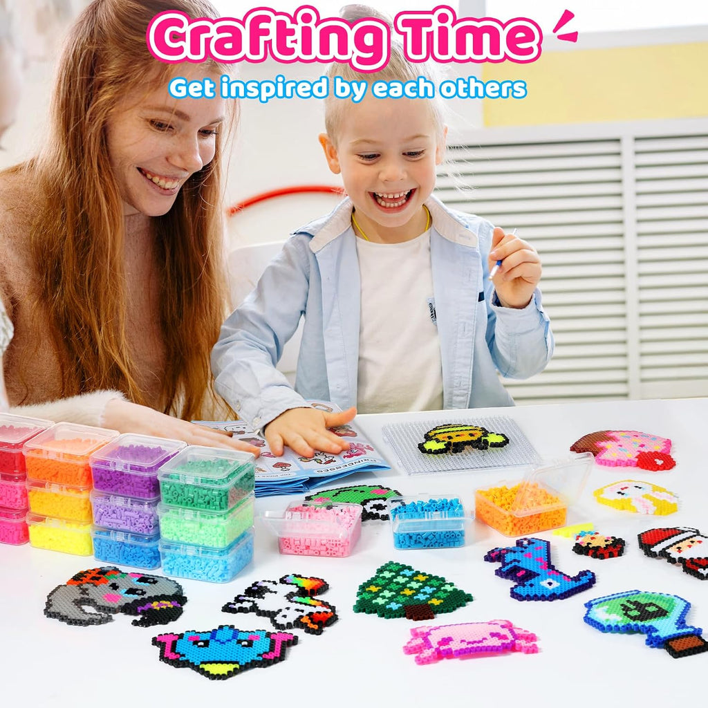 Funtopia Kit de 25600 cuentas fusibles, cuentas de 0.197 in para