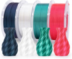 ELEGOO - Paquete de filamento PLA de seda, 1.75 mm (4\/64 pulgadas)...