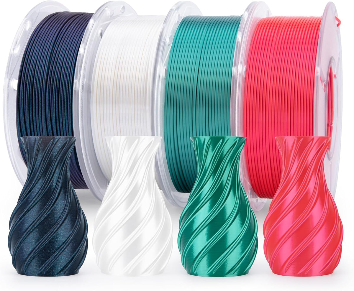 ELEGOO - Paquete de filamento PLA de seda, 1.75 mm (4\/64 pulgadas)...
