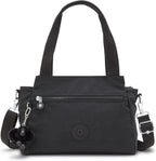 Kipling Elysia Bolso bandolera convertible sólido, Negro (Black Noir)