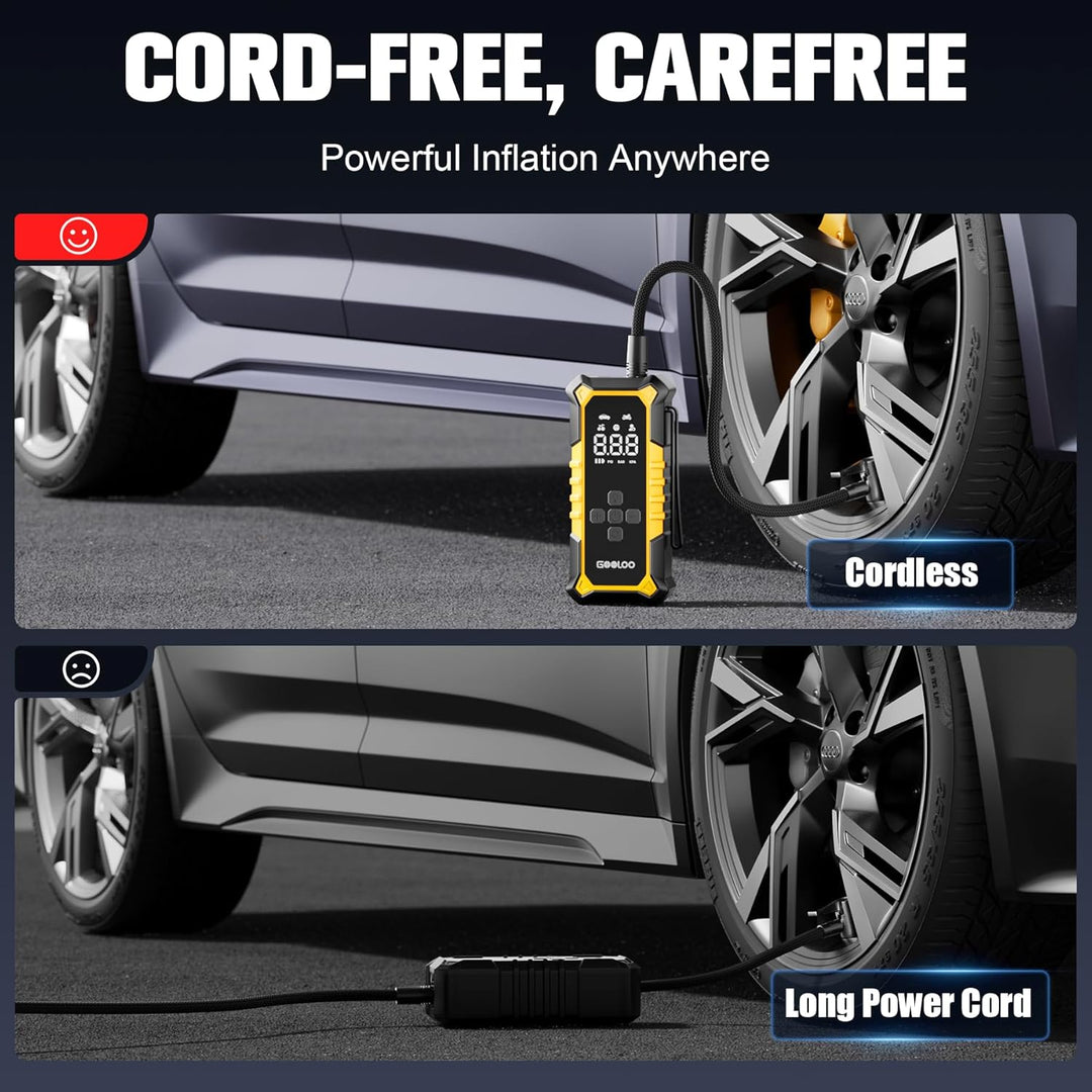 GOOLOO A6 Gear - Inflador de neumáticos portátil, compresor de aire...