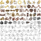 Juego de 100 piezas de rompecabezas de metal de lógica, estilo premium