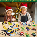 Calendario de Adviento de Navidad 2026 con bloques de construcción para niños y niñas