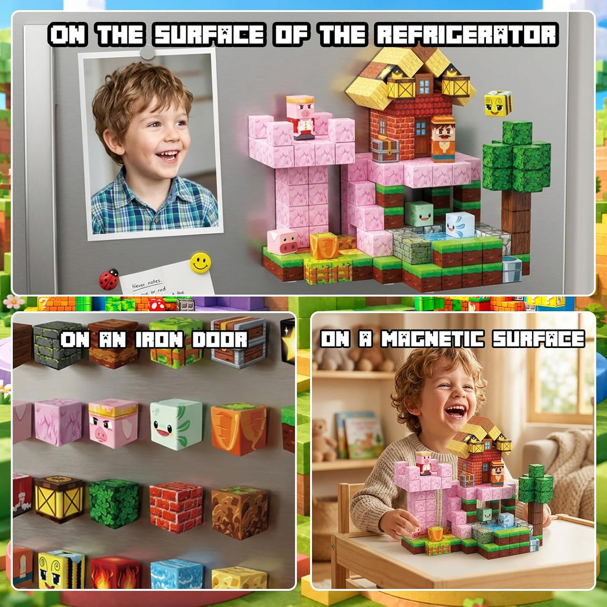 Bloques de construcción magnéticos STEM Toy Magnet Cubes para niños