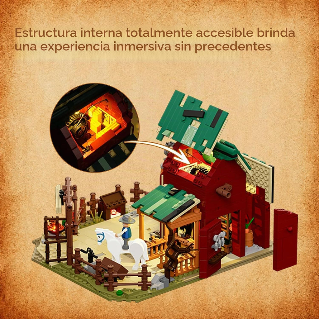 Lumibricks Western Ranch-Duel Lighting - Juego de ladrillos de construcción