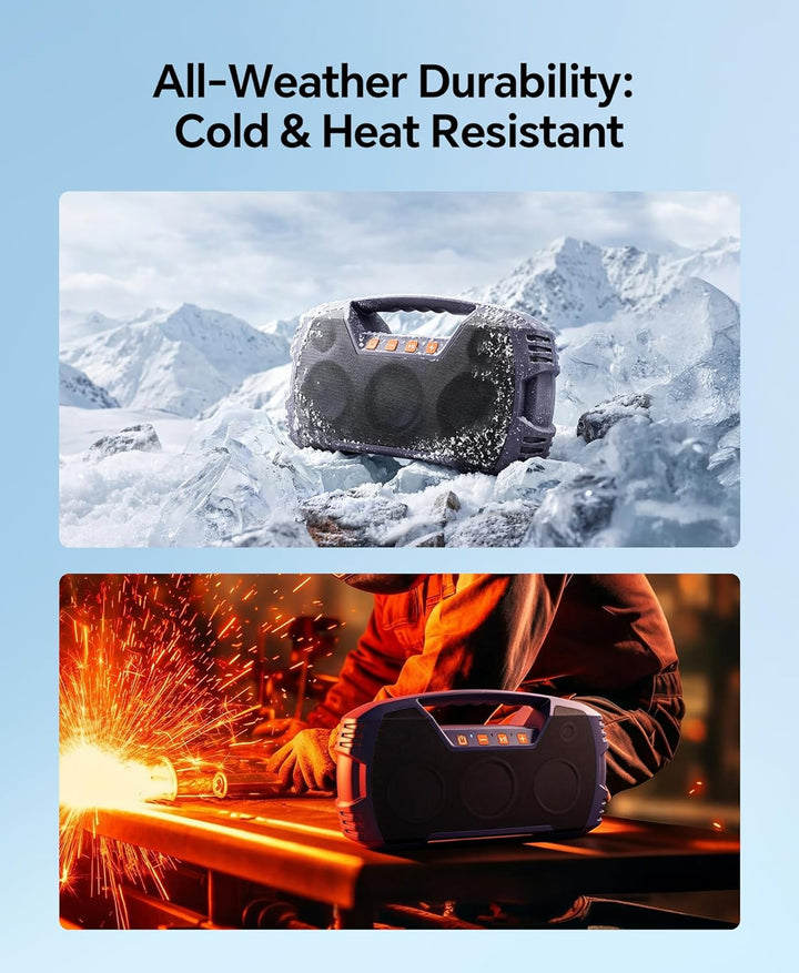 Altavoz Bluetooth impermeable IPX7 para exteriores, inalámbrico, 60...