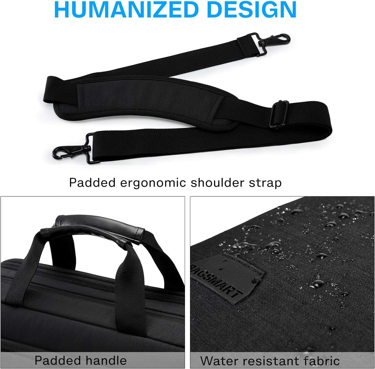 BAGSMART 17,3 pulgadas portátil bolsa expandible para computadora maletín