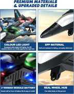 Drones para niños con forma de avión a control remoto, avión de con...