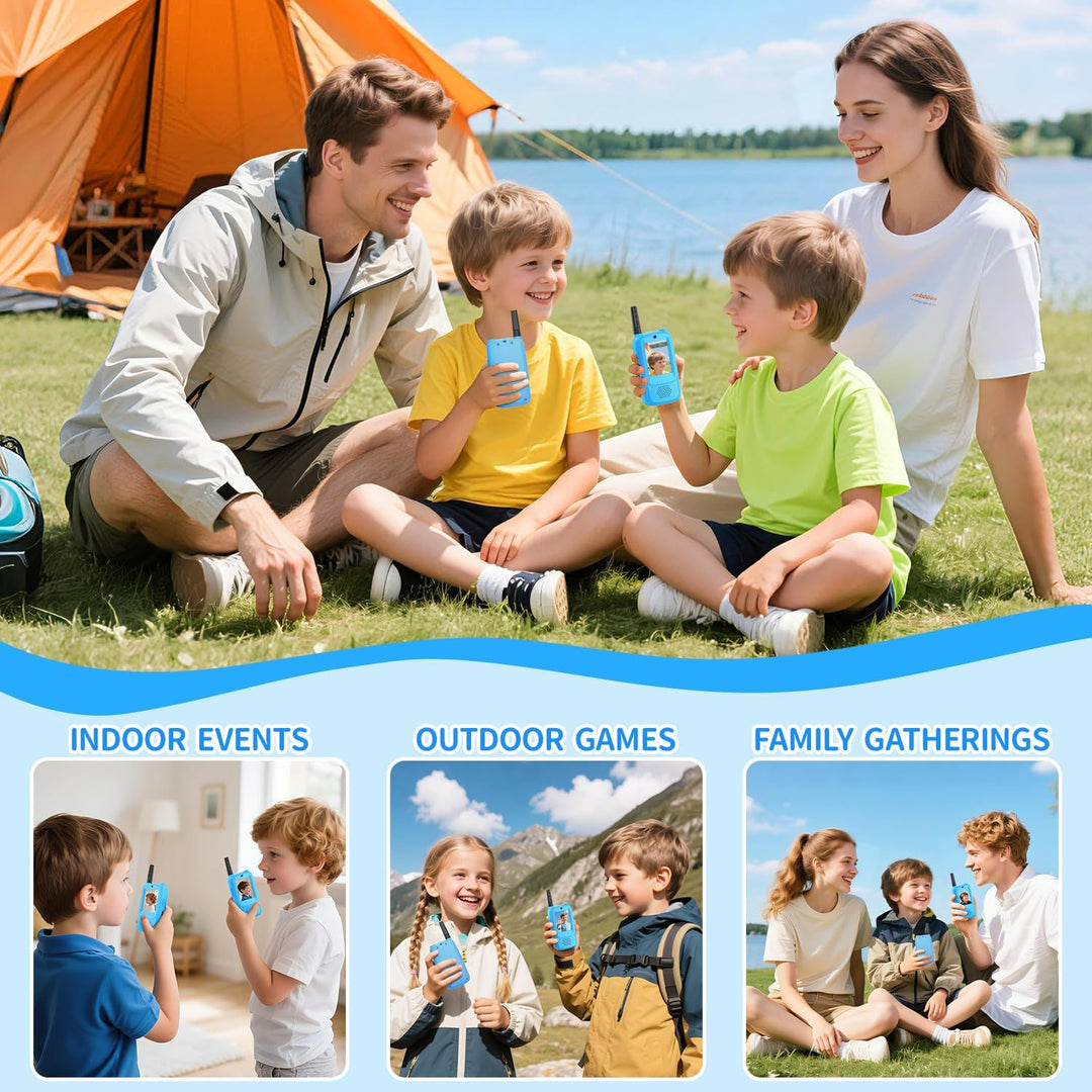 Walkie Talkies de Video para Niños, Paquete de 2 Walkie Talkies Rec...