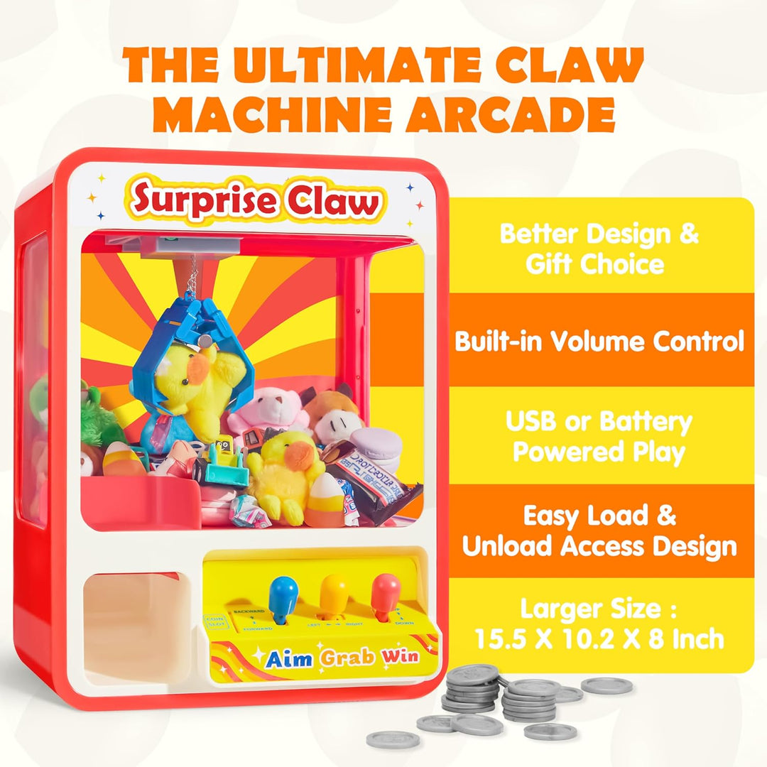 JOYIN Claw Machine - Juguete de arcade con luz LED y