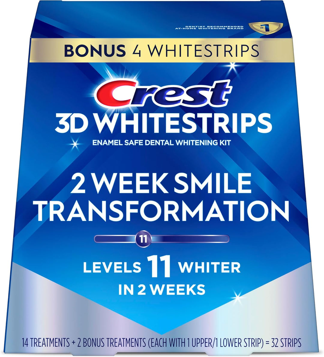 Crest Tiras blanqueadoras de dientes, Crest 3D Whitestrips 2 semana...
