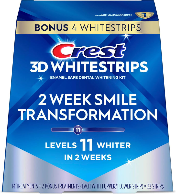 Crest Tiras blanqueadoras de dientes, Crest 3D Whitestrips 2 semana...