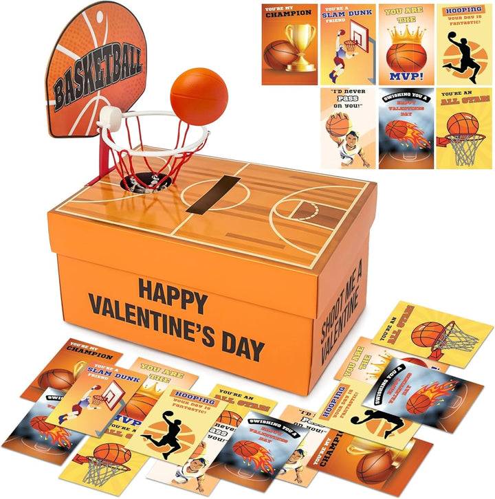 4Es Novelty Caja de baloncesto de San Valentín con 32