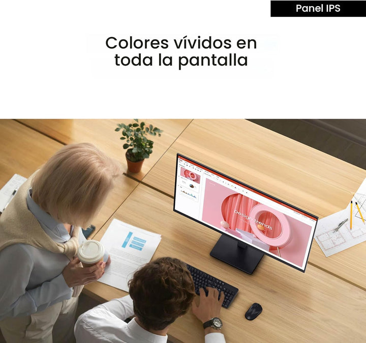 Samsung - Monitor esencial de 24" (S30GD) con panel IPS y sopor...