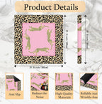 Alfombra Mahjong de neopreno con estampado de leopardo 31.5 x 31.5