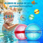 Globos de agua reutilizables, bolas de agua magnéticas recargables autosellables, juguetes de agua para piscina y playa, juguetes de verano al aire libre para niños a partir de 3 años (16 unidades)