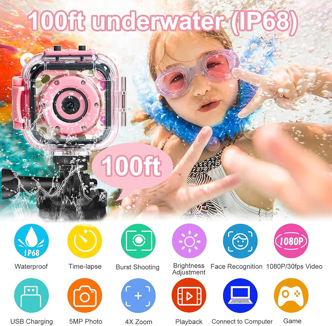 PROGRACE Cámara para niños impermeable - Cámaras de video digitales...