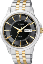Citizen Quartz Reloj para Hombre, Acero Inoxidable, Clásico, Doble tono