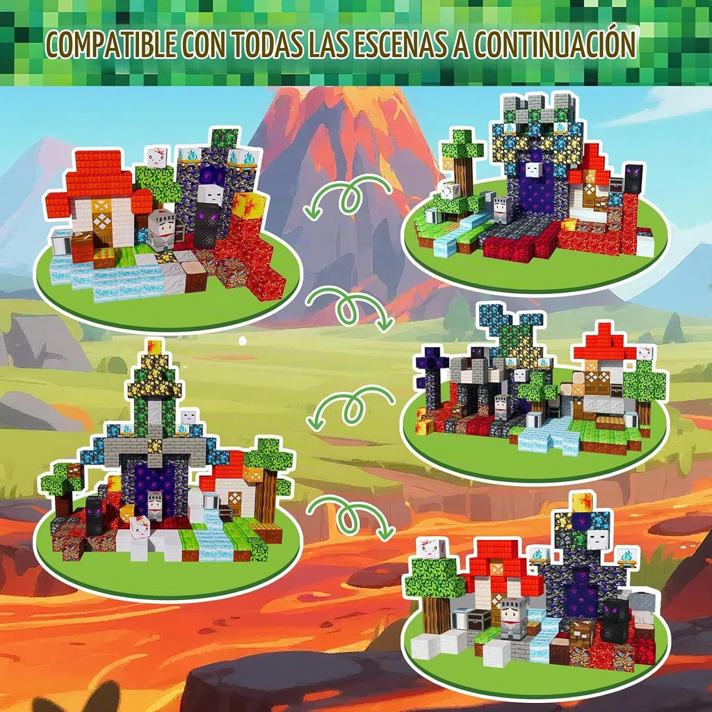 Bloques magnéticos 200PCS Juguetes de construcción para niños