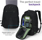 Targus Spruce EcoSmart - Mochila de viaje para laptop de 17 pulgadas, mochila de mano compatible con la TSA, bolsa para computadora portátil para trabajo y viajes, color negro (TBB019US)