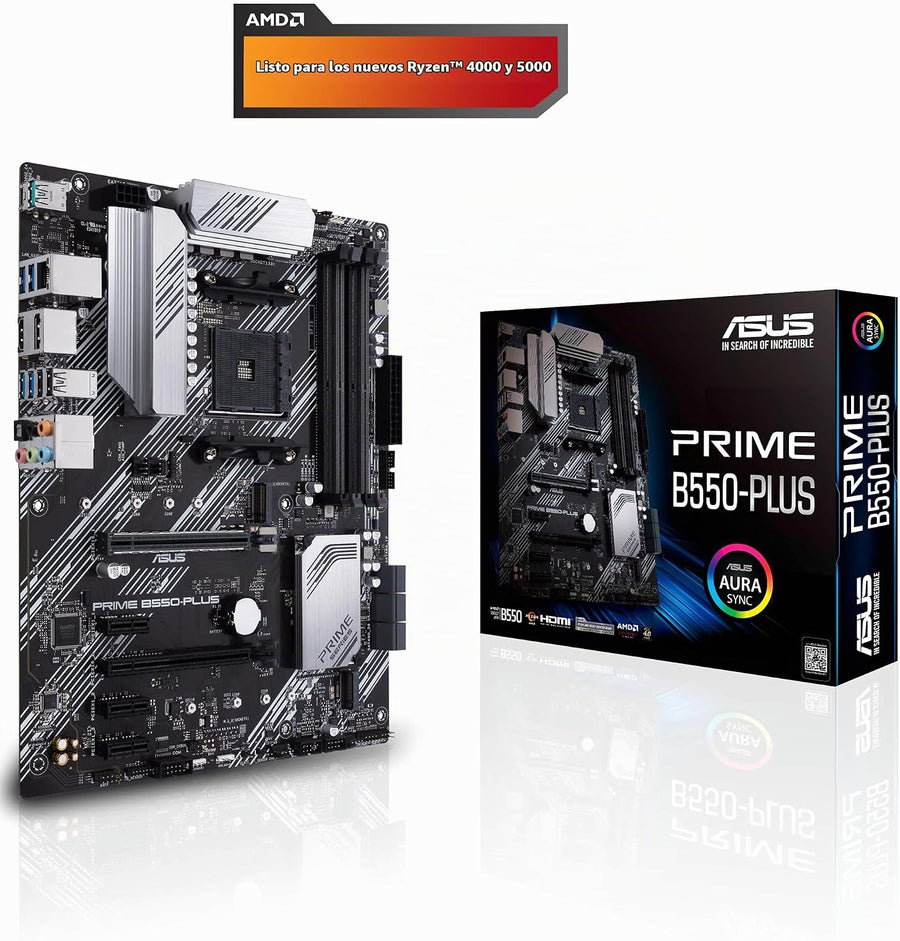 ASUS Prime B550-PLUS AMD AM4 Zen 3 Ryzen 5000 y 3ª generación Ryzen...